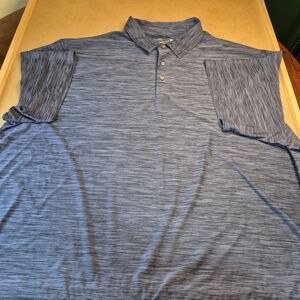 Roundtree & Yorke Blue Heathered Short-Sleeve Polo 3307/394